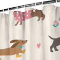 thumbnail image 3 of Colorful Funny Dachshund Shower Curtain 84"x72" ,Bathroom Decorative Shower Curtains Set with 12 Hooks,Modern Waterproof Washable Shower Curtain, 3 of 6