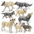 thumbnail image 2 of Figurine d'Animal de Forêt Réaliste Modèle de Loup Simulation Ornements pour Enfants Cadeaux Décoration Maison, 2 of 9