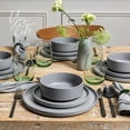 thumbnail image 6 of over&back 12-Piece Stackable Dinnerware Dish Set - Stoneware Dishes - Includes 4 Dinner Plates, 4 Salad Plates, 4 Cereal Bowls, and 4 Dinner Bowls - All-Occasion Place Settings - Semi-Matte Charcoal, 6 of 10