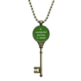 thumbnail image 1 of A Wenderful Journey Is Ahead Key Necklace Pendant Tray Embellished Chain, 1 of 3