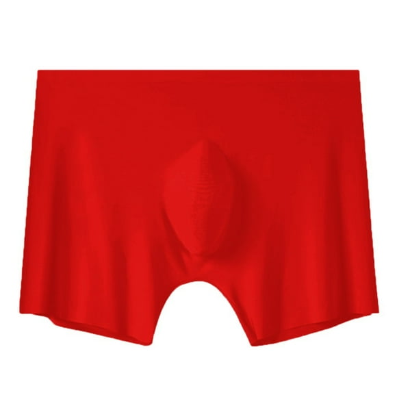 Ketyyh-chn99 sous-Vêtements pour Hommes Caleçons Courts en Coton Classiques sous-Vêtements en Soie Glacée Respirants pour Hommes, Rouge