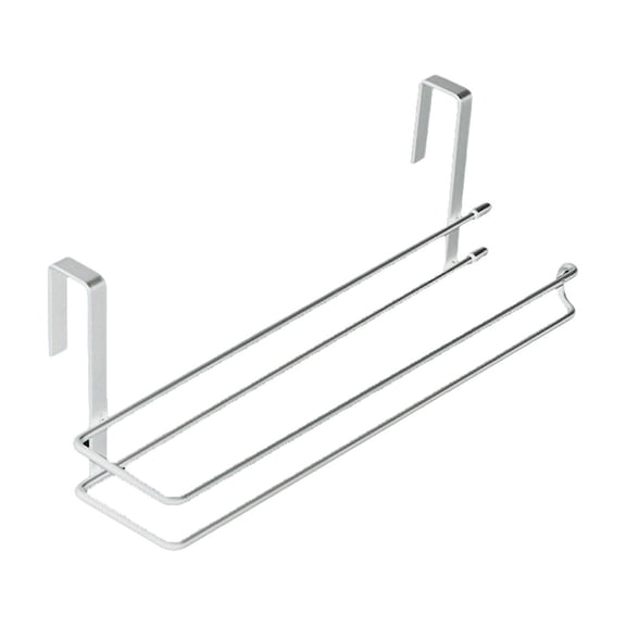 Leodye 1PCS Cabinet Door Mounted Paper Towel Rack, over-cabinet easy installation, space-saving kitchen paper hanger organizer -10.43*3.7*2.95 inches