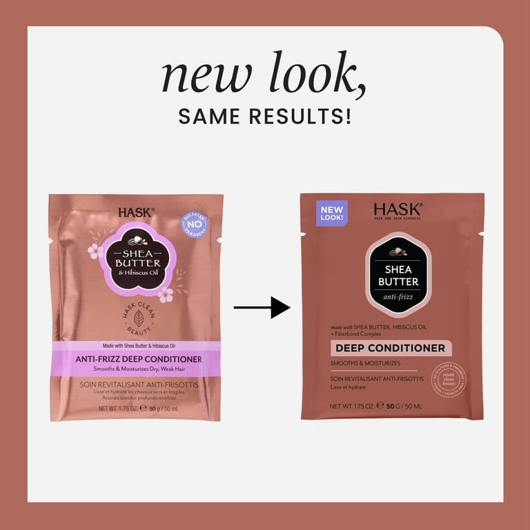 HASK Shea Butter & Hibiscus Oil Anti-Frizz Deep Conditioner Packet (1.75oz) HASK Shea Butter & Hibiscus Oil Anti-Frizz Deep Conditioner Packet (1.75oz)