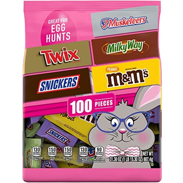 M&Ms Peanut, Snickers, Twix, Milky Way & 3 Musketeers & Easter