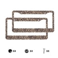 thumbnail image 3 of A Pair Of License Plate Frame Sunscreen Corrosion Resistant Rust 12.3×6.3in With Accessories Suitable For Any Car Leopard-5, 3 of 8
