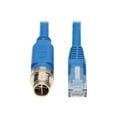 thumbnail image 1 of Eaton Tripp Lite Series M12 X-Code Cat6 1G UTP CMR-LP Ethernet Cable (M12 M/RJ45 M), IP68, PoE, Blue, 1 m (3.3 ft.) - Network cable - 8 pin M12-X (M) to RJ-45 (M) - 3.3 ft - UTP - CAT 6 - snagless - blue, 1 of 5