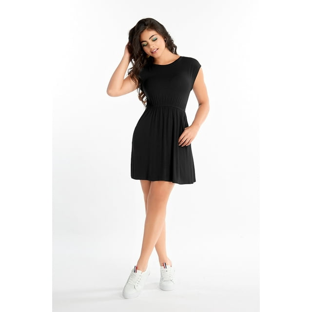 Vestido Holgado Casual Negro Mundo Terra 026369