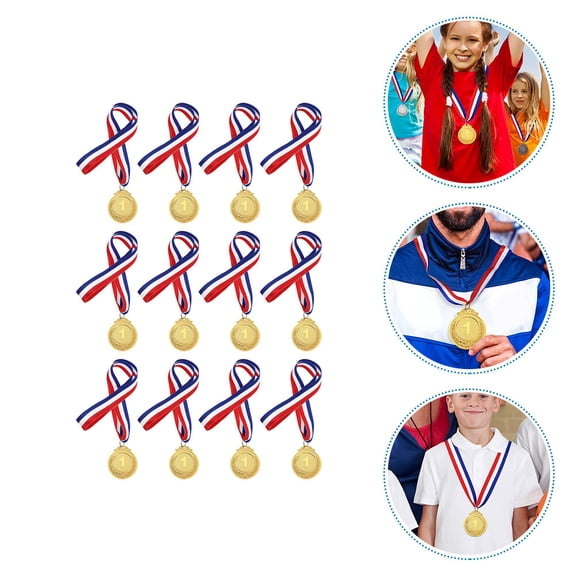 LOLIPPYY 12Pcs Soccer Medals with Premium Craftsmanship and Lightweight Ribbon for Carry