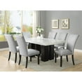 thumbnail image 4 of Steve Silver Camila White Marble Rectangle Dining Table, 4 of 5