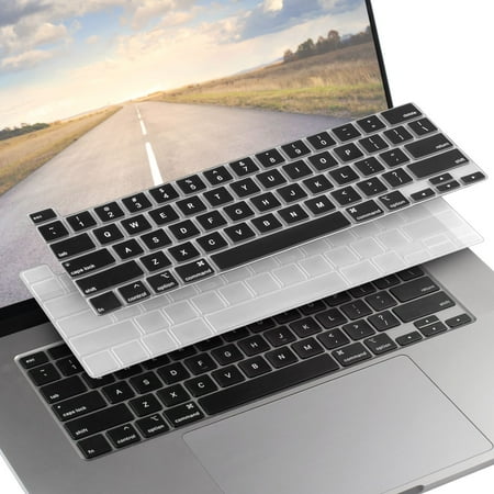 Insten 2 Pack Keyboard Cover Protector Compatible with 2020 Macbook Pro 13   Ultra Thin Silicone Skin  Tactile Feeling  Anti-Dust  Clear & Black price history on PriceWatchPro