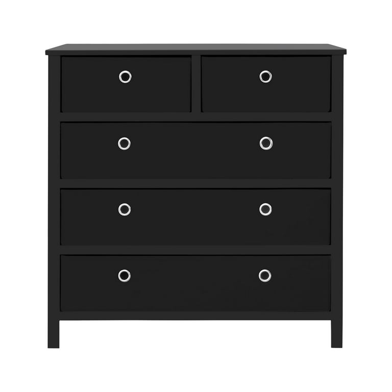 EZ Home Solutions Foldable Furniture Split Drawer Single Dresser 31 x 31 x 19 Black