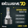 thumbnail image 2 of Luces Led para Auto - ILLUME - Modelo 70 W - 11,000 lúmenes - Resistencia al Agua - Haz de luz Perfecto (9005), 2 of 7