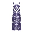 thumbnail image 5 of FcBaudy Robe Sans Manches à Col Rond, Robes d'Été pour Femmes, Robes pour Femmes Robe Longue Sans Manches en Lin Imprimée avec Poche, 5 of 5