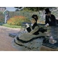 thumbnail image 2 of Monet, Claude 14x12 White Modern Wood Framed Museum Art Print Titled - Camille Monet on a Garden Bench, 2 of 4