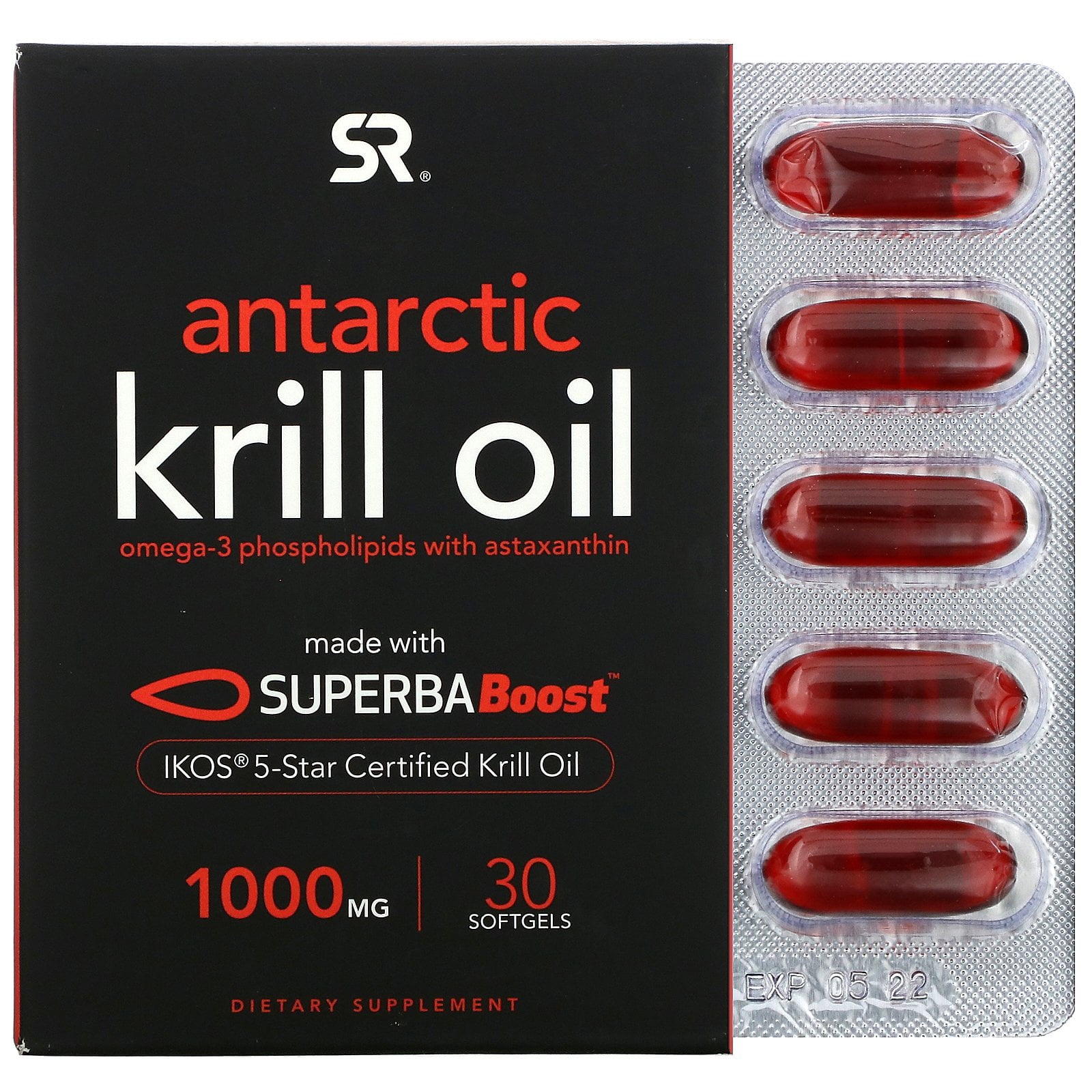 Buy SUPERBA Boost Antarctic Krill Oil with Astaxanthin, 1,000 mg, 30