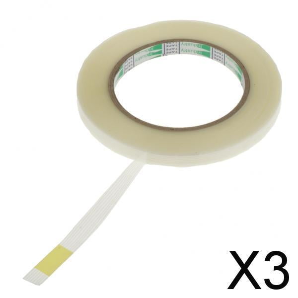 3x 50 Metros Cinta de Fibra de / Material de Respaldo Reforzado de Plástico,utilizar para Embalaje de Muebles de Metal Y ; 3 piezas