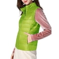 thumbnail image 1 of Innerwin Down Vests Sleeveless Ladies Waistcoat Work Stand Collar Lightweight Puffer Vest Fruit Green L, 1 of 2