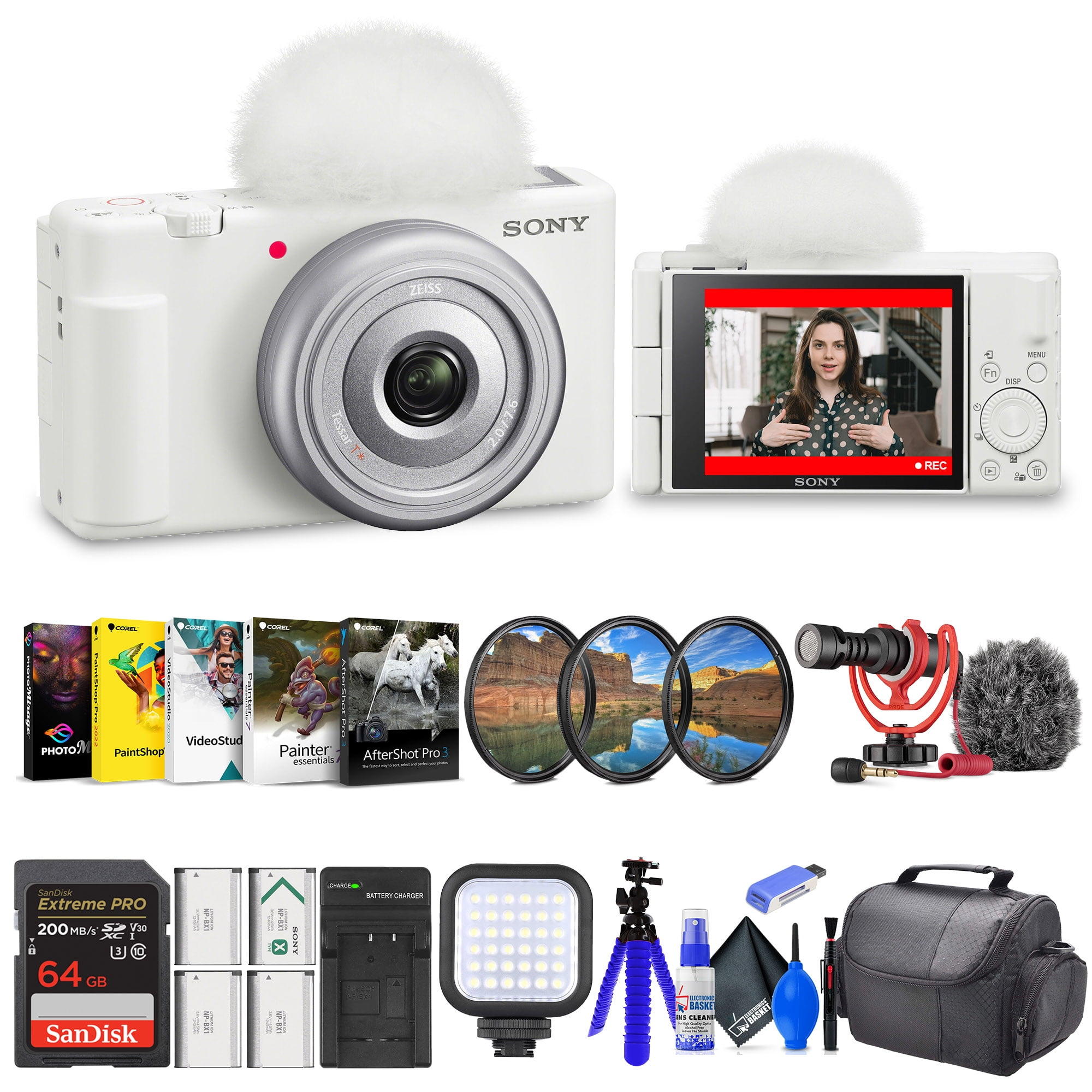 Sony ZV-1 Compact Point Shoot Digital Camera Bundle (Black