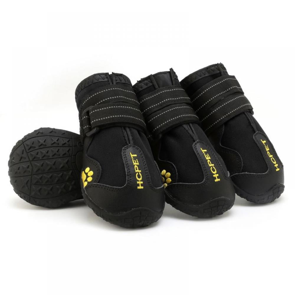 Puppy Booties with Reflective Straps 4Pcs Anti-Slip Breathable Dog Shoes for Small Medium Large Dogs Hcpet Dog Boots Paw Protector