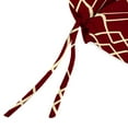 thumbnail image 6 of Jordan Manufacturing 44" x 22" Ghost Chili Burgundy Ogee Rectangular Outdoor Chair Cushion with Ties and Hanger Loop, 6 of 9