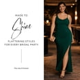 thumbnail image 2 of David’s Bridal, The Edit by DB Studio Women's Formal Sheath Dress with Asymmetrical Straps, Full Length, Jersey, 2 of 5