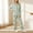 Light Green 1, variant on Women's Pajama Sets Floral Print Long Sleeve Button Down Shirts and Pants Outfits 2 Piece Soft Comfy Winter Warm Loungewear