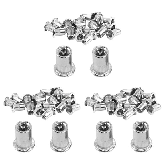 60 Pcs 304 Stainless Steel Nut Rivnut Insert Nutsert M6X15mm