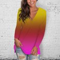 thumbnail image 2 of Towmus Women Tunic Tops Long Sleeve Fall Tops Comfy V Neck Basic Shirts Solid Color T Shirt Loose Casual Fall Blouse Basic Tees, 2 of 6
