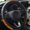 thumbnail image 3 of SPRING PARK 38cm Fashion Dragon Design Faux Leather Car Steering Wheel Cover Interior Decor, 3 of 7