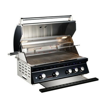 WHISTLER Built in Gas Grill 4 Burner Stainless Steel Gas Gril for Outdoor Kitchen,Black