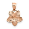 thumbnail image 5 of 14K Rose Gold Plated Polished Mini Plumeria Pendant, 5 of 7
