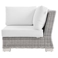 thumbnail image 4 of Modway Conway Outdoor Patio Wicker Rattan Corner Chair in Light Gray White, 4 of 9