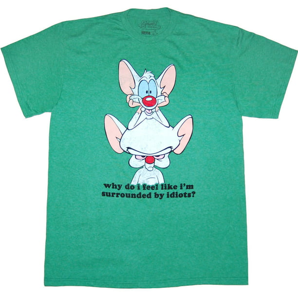 Pinky and the Brain Surrounded by Idiots T-Shirt - Walmart.com
