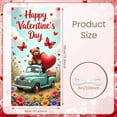 thumbnail image 2 of Red Truck Valentine's Day Banner Teddy Bear Love Display Pink Roses Cherry Blossom Romantic Backdrop for Valentine's Day Party Romantic Date Photo Shoot, 2 of 9