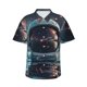 thumbnail image 1 of Fotbe Astronaut Helmet Reflections Camisa Hawaiana para Hombre Unisex – Camisa Casual de Verano con Botones de Manga Corta de Algodón y Lino,Large, 1 of 7