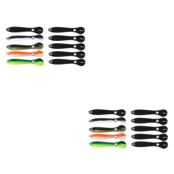 Cebo biónico Greeniant señuelos artificiales aparejos de pesca 10cm Colorido/Negro 2Conjunto