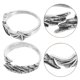 thumbnail image 5 of GOOHOCHY 2 anillos ajustables de alas de murciélago con forma de ala en ángulo, abiertos, vintage, para decoración., 5 of 7