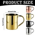 thumbnail image 3 of 430ml Stainless Copper Plated Smooth Mug Coffee & Tea Cup Small Camping Mugs Small Metal Cups Durable Tea Mug Cups for Camping, 3 of 6
