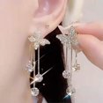 thumbnail image 5 of Led Earrings for Women New Year Earrings Gold Earrings Hoops Trendy Diamond Encrusted High End Butterfly for Teen Girls Minimalist Cuff Piercing Studs, 5 of 5