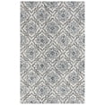 thumbnail image 2 of SAFAVIEH Abstract Drew Abstract Wool Area Rug, Ivory/Navy, 5' x 8', 2 of 11
