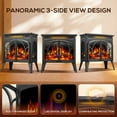 thumbnail image 5 of Electactic 25'' Electric Fireplace Heater, Overheat Protection Design, 3D Realistic Flame Effect, Independent Remote Control Fireplace, 500W/1500W, BLACK, 5 of 7