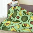 thumbnail image 6 of Salouo Avocado With Seeds Print Bed Blankets,Flannel Blanket Comfortable Air Conditioning Blanket Lightweight Blanket for Sofa Bed Travel & Couch -80"x60", 6 of 8