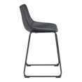 thumbnail image 2 of Smart Counter Stool Black Counter Stool, Transitional Style, Plush and durable faux leather fabric, Plywood, Indoor Bar, 2 of 5