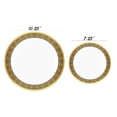 thumbnail image 3 of 32 Piece White, Gold and Black Plastic Plates Set Elegant Disposable Plastic Dinnerware for 16 Guests Includes 16 Fancy Disposable Dinner Plates 16 Dessert Plates - Posh Setting, 3 of 4