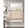 thumbnail image 2 of Sheer Curtains 45 Inch Length, Orange Floral Semi Sheer Curtains Light Filtering Window Treatment, Country Boho Ethnic Art Flowers Motifs Privacy Voile Drapes for Living Room Bedroom 52x45 Inch, 2 of 7