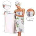 thumbnail image 4 of 3-Piece Bathroom Towel Set with Bath Towel, Quick-Dry Hair Cap and Hair Turban for Bath Yoga Beach Watercolor Easter Elements, 4 of 6