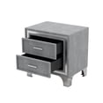 thumbnail image 5 of Atumon Velvet Upholstered Nightstand with 2 Drawers, Wood Bedside Table, Small Sofa Side Table with Metal Handles and Legs, Modern Nightstand Furniture for Bedroom, Fully Assembled, Gray, 5 of 7