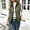 thumbnail image 6 of Byworldtasic Women's Lightweight Quilted Puffer Vest Stand Collar Zip Up Outerwear Sleeveless Jacket with Pockets, 6 of 9