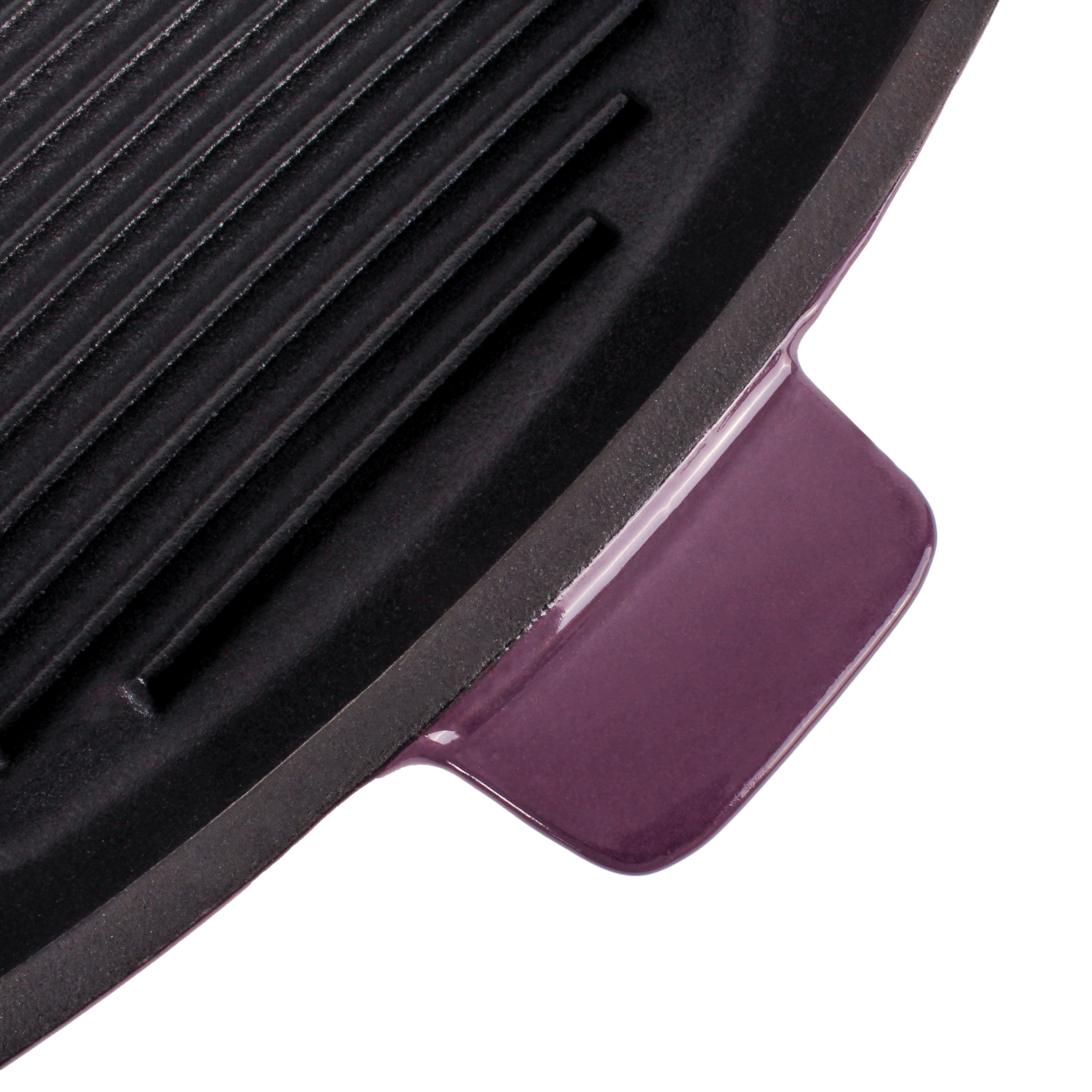 BergHOFF Neo 2pc Cast Iron 11" Grill Pan with Steak Press, Purple
