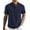 Navy Blue, variant on COOFANDY Men's Henley Shirt Short Sleeve Casual Summer Beach Hippie T Shirts